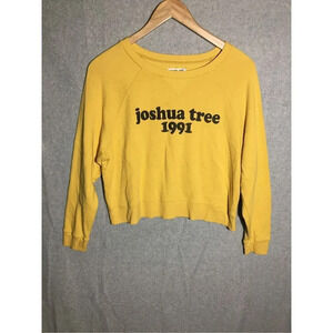 Womens Grayson Threads Sweater Cropped Joshua Tree California Yellow